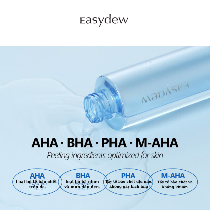 Nước cân bằng làm sạch tẩy tế bào chết nhẹ nhàng giúp thông thoáng lỗ chân lông Easydew Acne Clear Toner 200ml