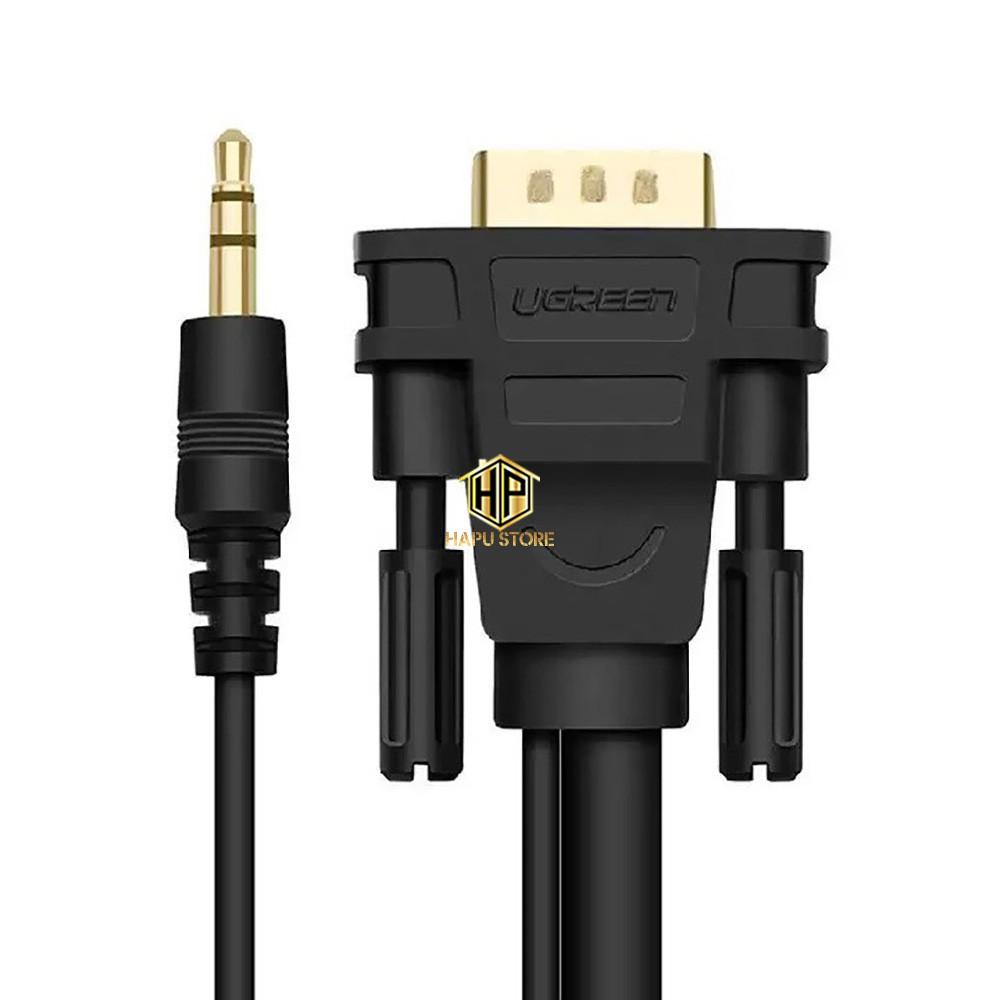 Cáp VGA Ugreen 11627 dài 3M hỗ trợ audio 3.5mm chính hãng - Hàng Chính Hãng