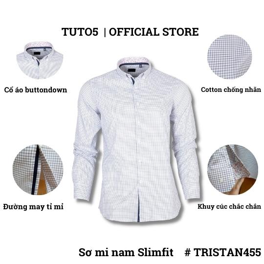 Áo sơ mi dài tay nam TUTO5 sơ mi công sở họa tiết sọc kẻ Slim fit Shirt cotton chống nhăn cao cấp phong cách trẻ trung, nam tính