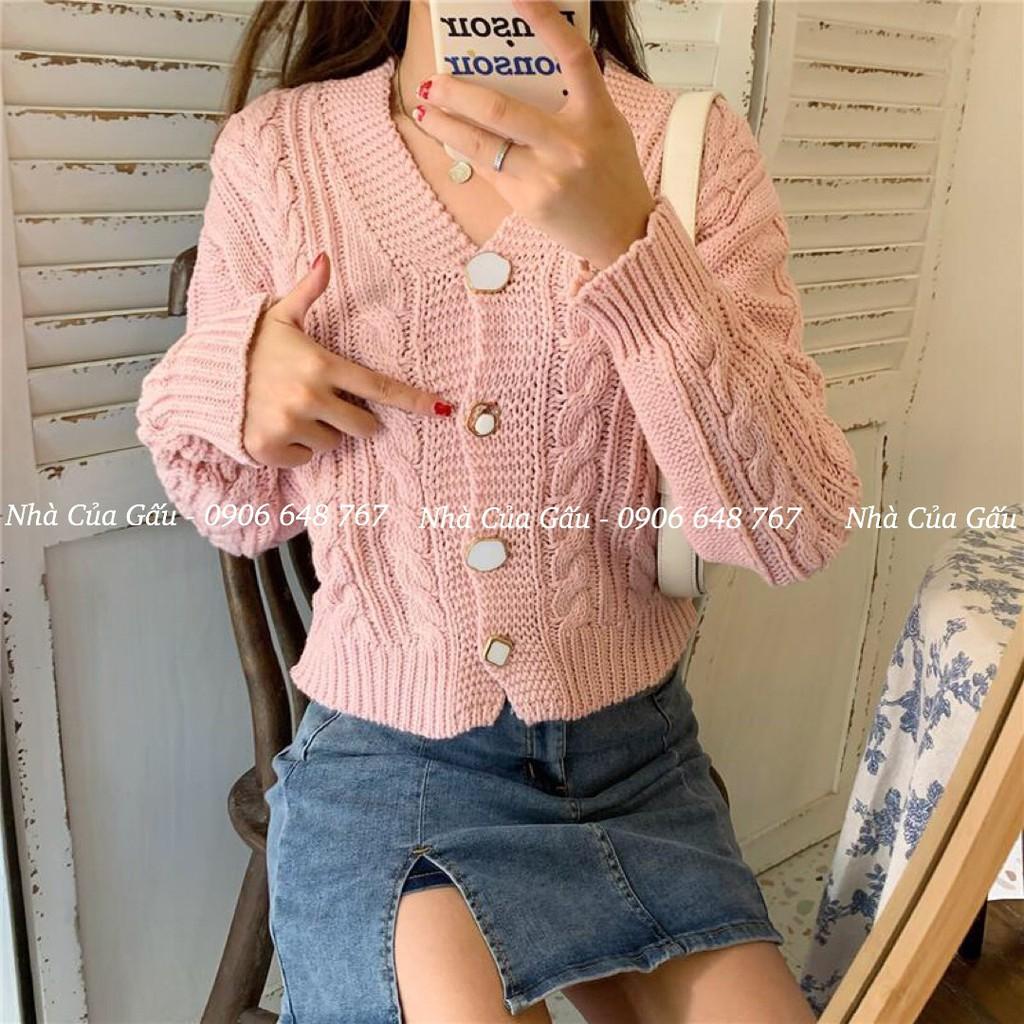 Áo khoác cardigan len đẹp 4 cúc phong cách