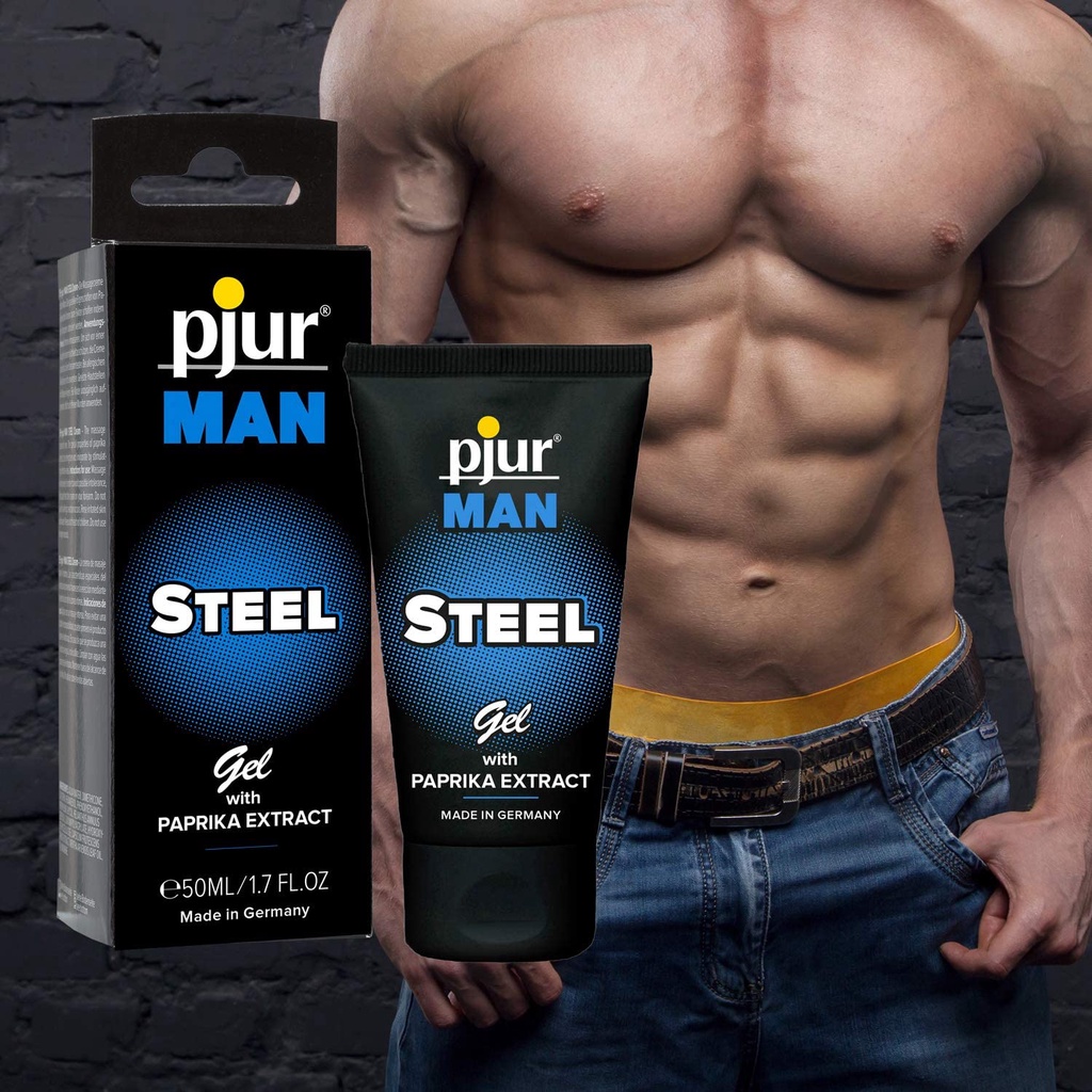 Gel dưỡng Pjur Man Steel 50ml tăng cường sinh lực cho nam giới với ớt paprika và tinh dầu bạc hà giúp tái tạo trẻ hóa làn da - Hàng chính hãng - Made in Germany