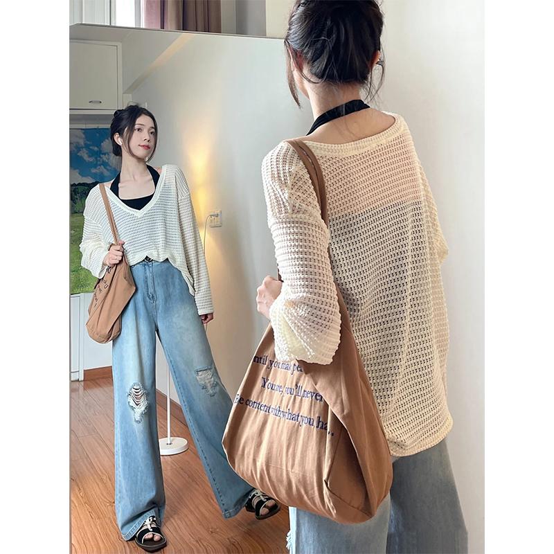 [L2M] SET (2 MÓN) áo len Montoghi kiểu YẾM MIX áo LƯỚI DÀI CỔ V thời trang sành điệu