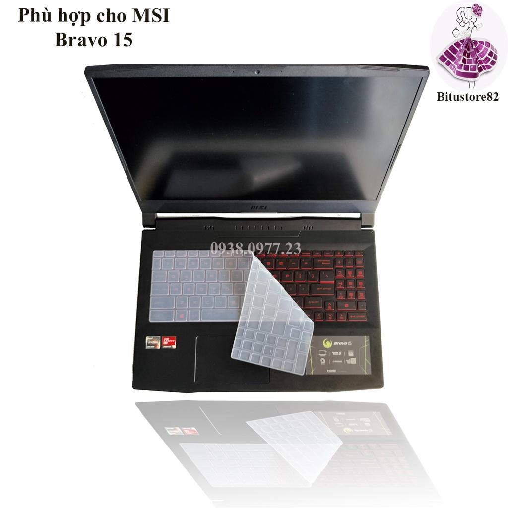 Ốp  silicon phủ bàn phím dành cho laptop MSI Bravo 15