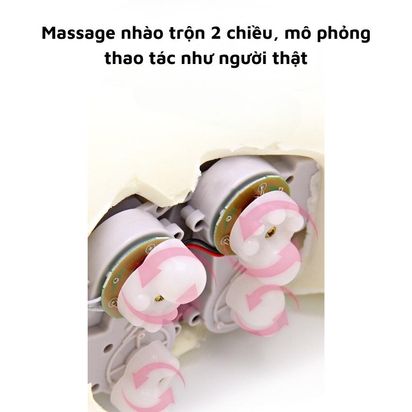 Gối Massage Cổ Chữ C, Bi Lăn Mạnh Mẽ, Gối Tựa Cổ Thư Giãn Đa Năng