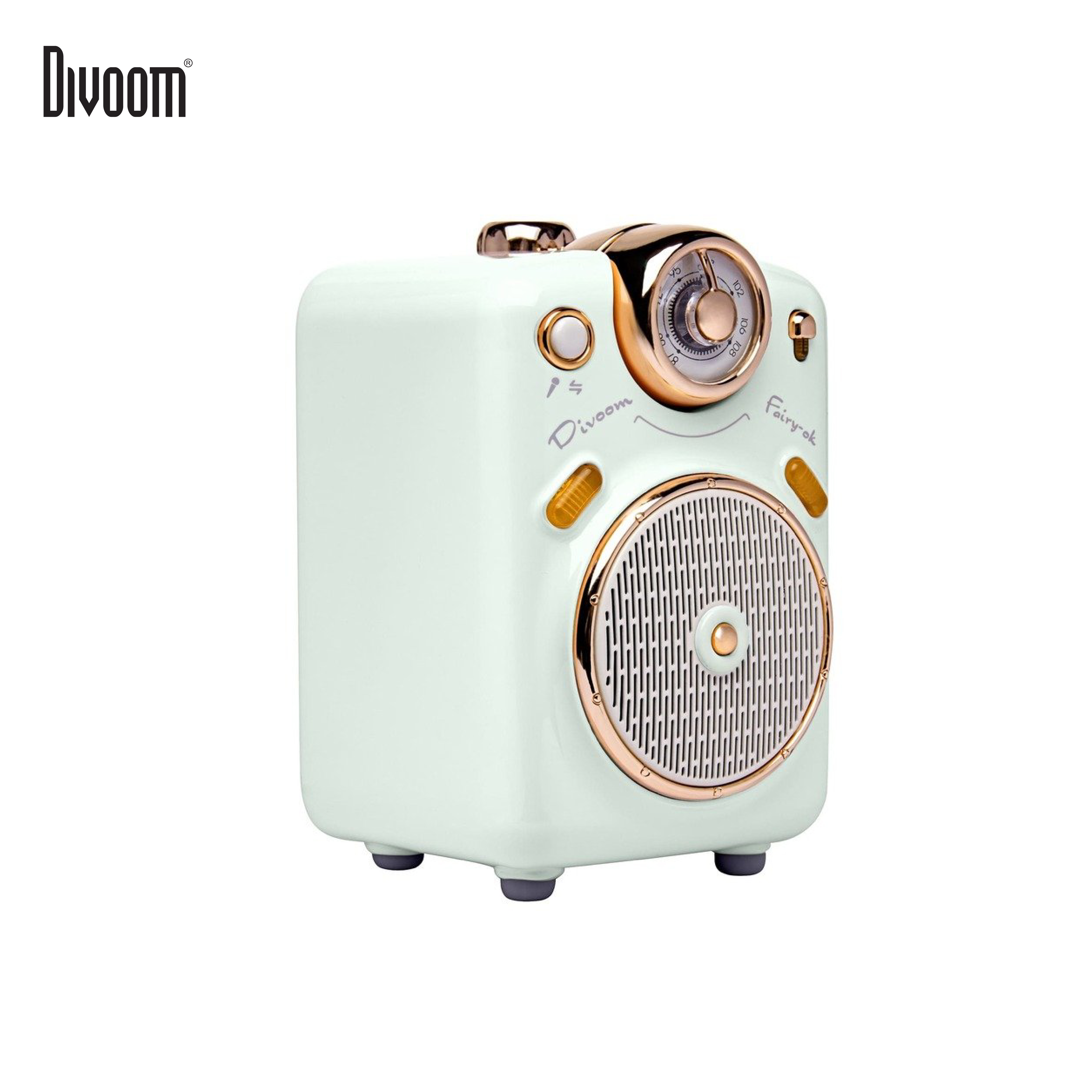 Loa Bluetooth Divoom Fairy-Ok công suất 10W kết hợp micro karaoke đa năng - Hàng chính hãng