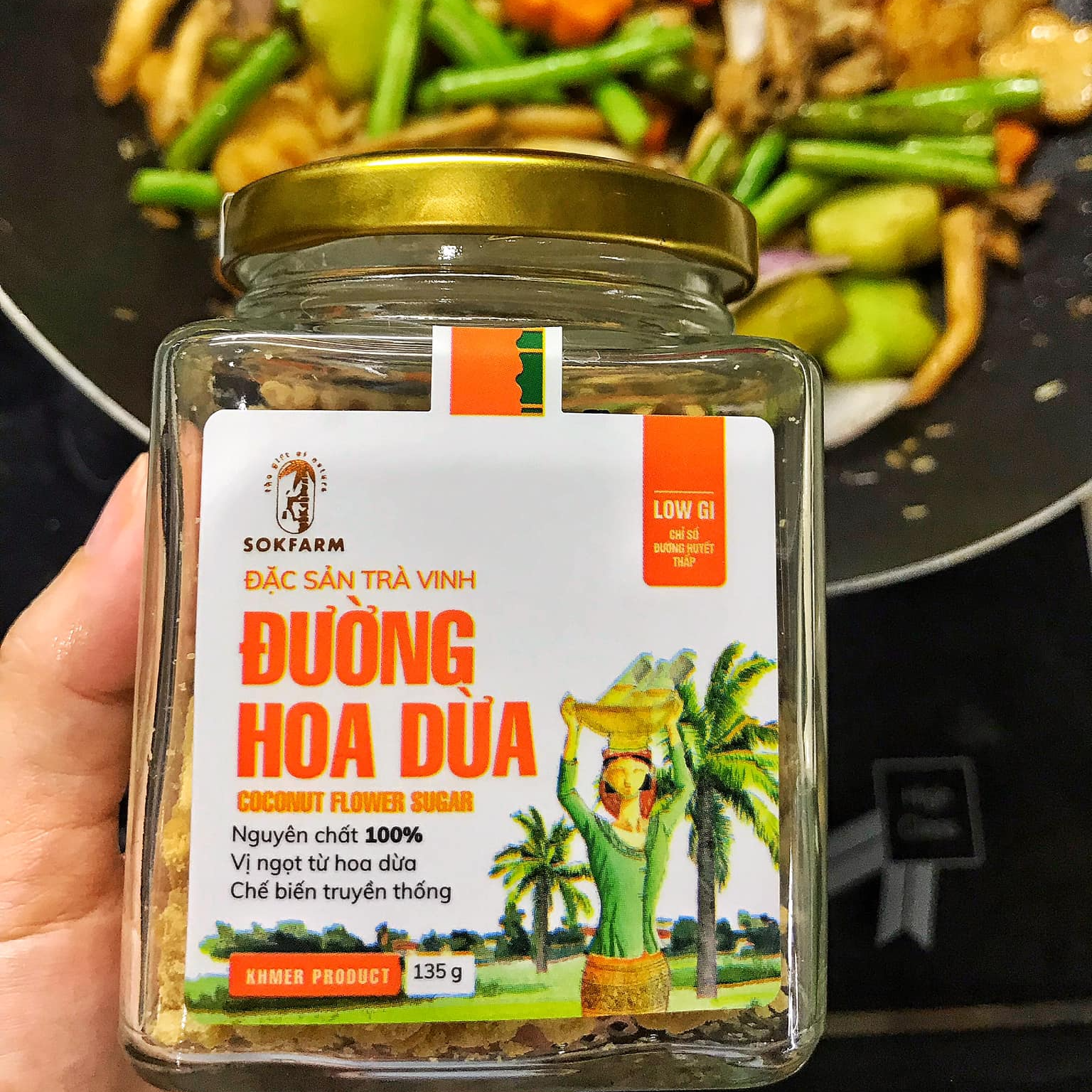 [COMBO SOKFARM] ĐƯỜNG HOA DỪA 135gram + MẬT HOA DỪA CÔ ĐẶC 700Gram - 02 HŨ - CHÍNH HÃNG - ỔN ĐỊNH ĐƯỜNG HUYẾT, ĂN CHAY, ĂN KIÊNG