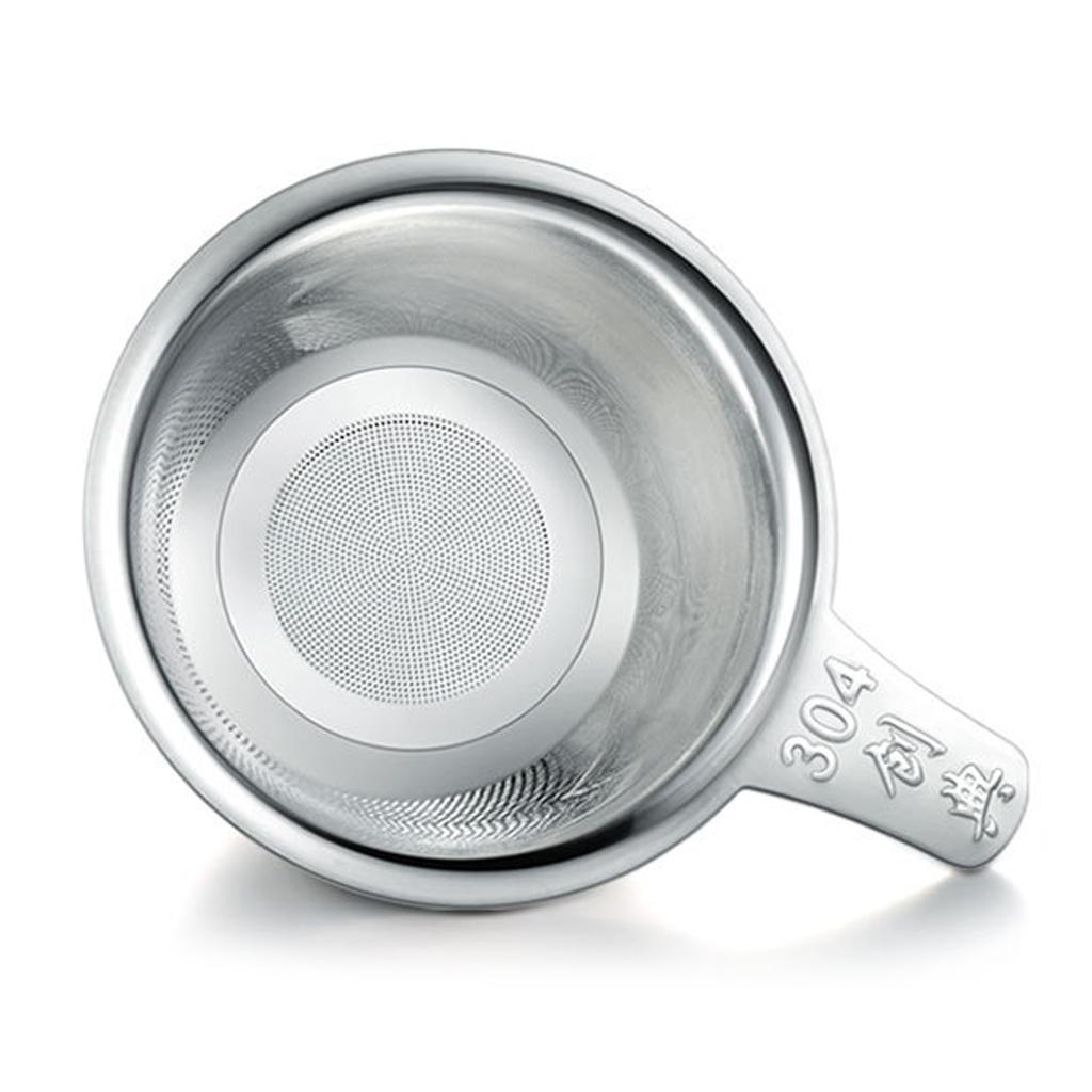 Stainless Steel Round Tea Infuser Filter Strainer Sieve Tray Metal Cup