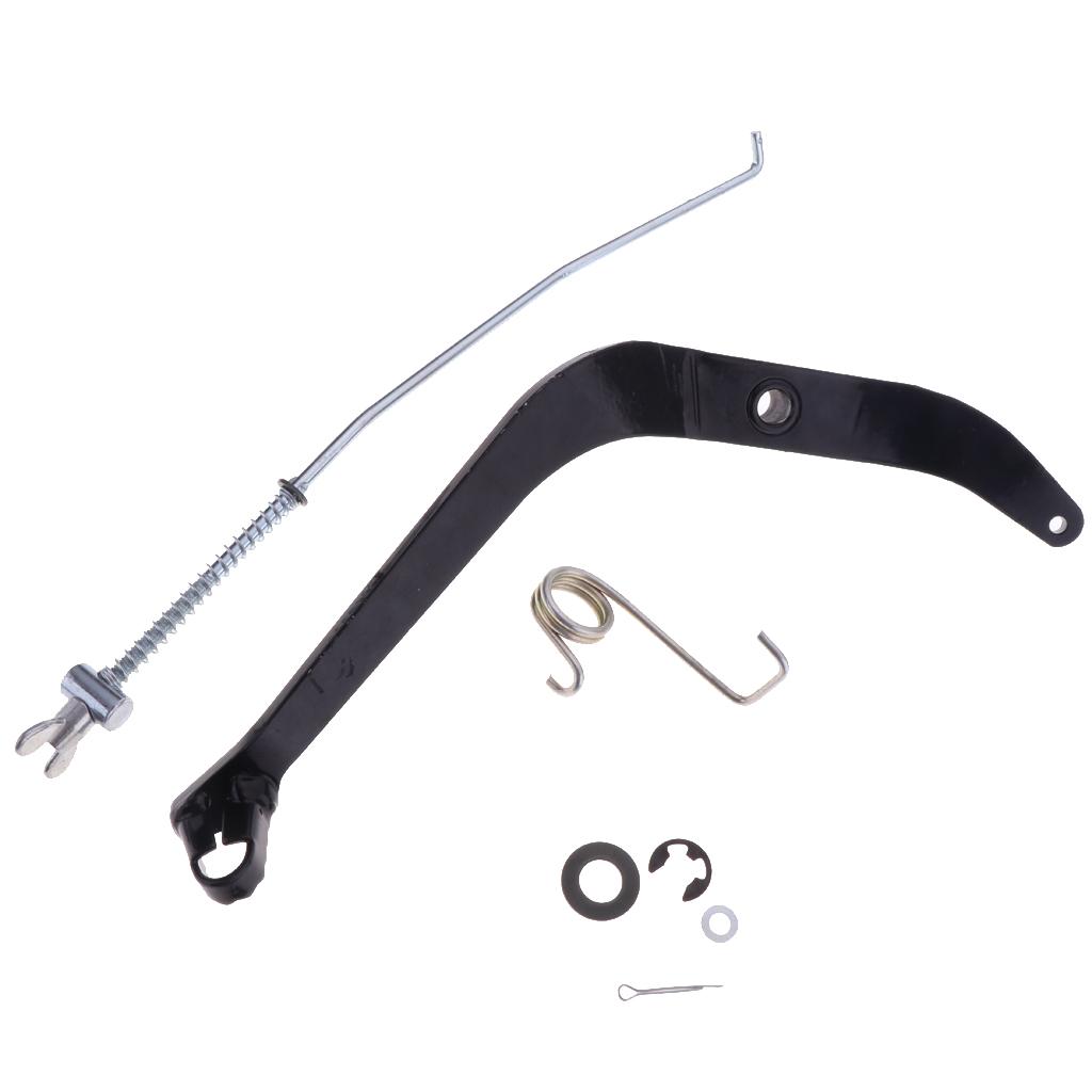 Motorcycle Rear Back Brake Foot Lever Pedal Rod Assy for Yamaha PW80 Black