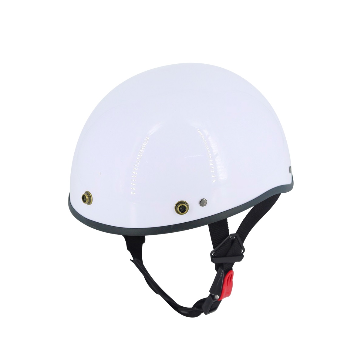 Mũ Bảo Hiểm Nửa Đầu SRT Màu Trắng Bóng Trơn - 1/2 SRT Cao Cấp