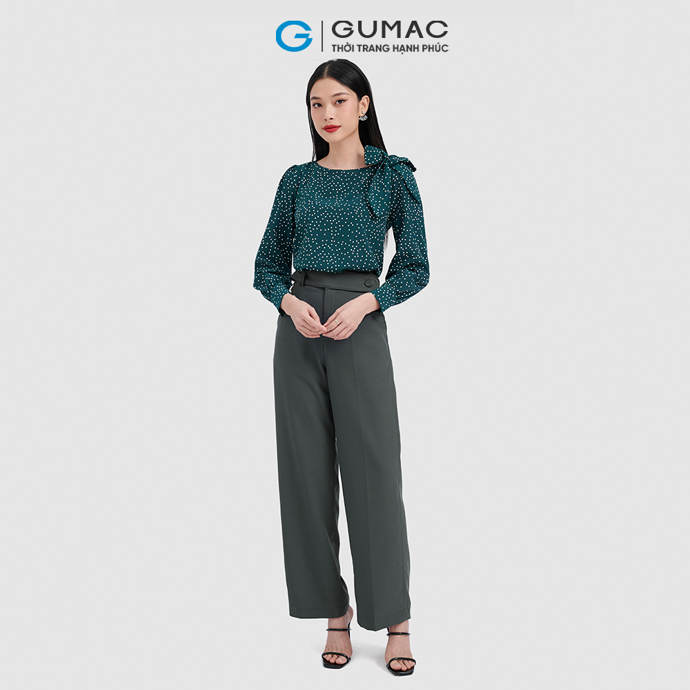 Quần tây nữ cài dây lưng thanh lịch tôn dáng sang trọng thời trang GUMAC QD06021 - QC10046