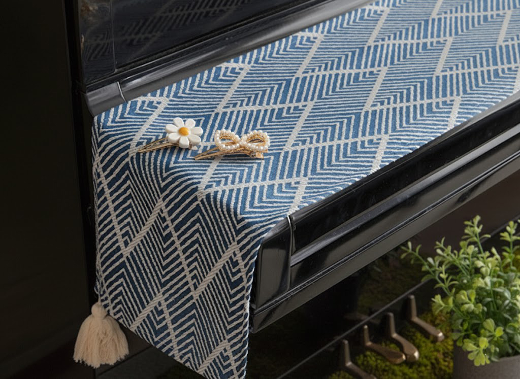Khăn phủ đàn piano cơ đàn piano điện tử 88 phím phong cách Châu Âu cổ điển sang trọng trang trí giáng sinh noel Tết - HÀNG CHÍNH HÃNG
