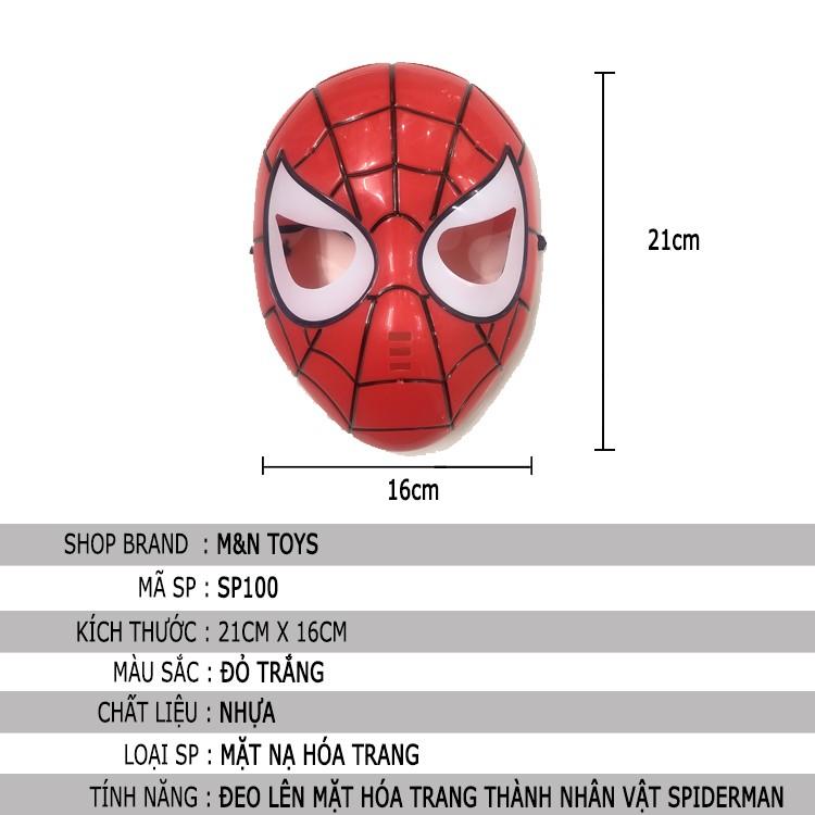 Mặt nạ người nhện - mặt nạ siêu nhân nhện Spider Man có đèn phát sáng hóa trang Trung thu , Halloween cho bé