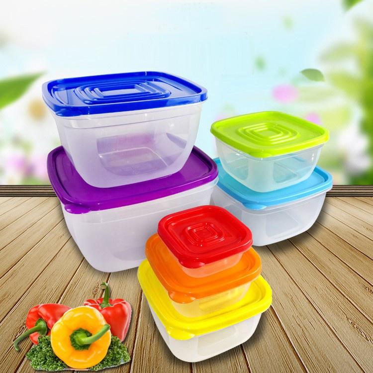 Bộ 7 hộp đựng bảo quản thực phẩm màu cầu vồng