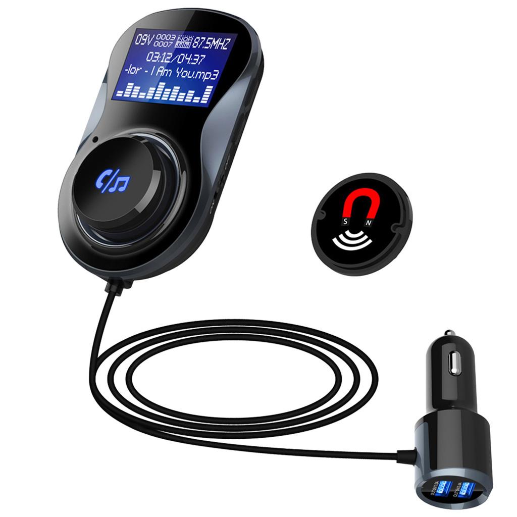 Bluetooth Handsfree Car Kit MP3 Player FM-Transmitter Radio 2xUSB Charger