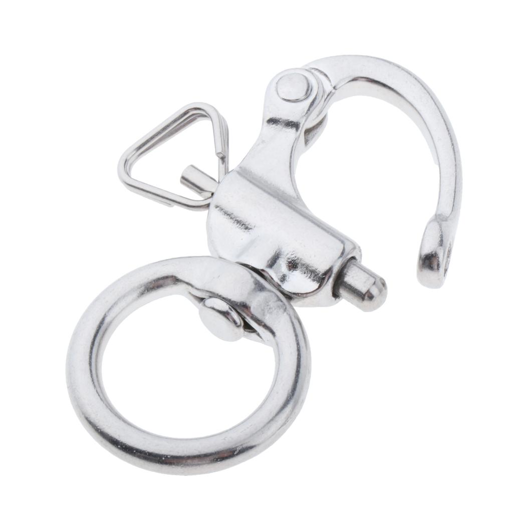 Swivel Eye Snap Shackle Rigging Sailing 316 Stainless Steel for Sailboat Spinnaker Halyard Fixed Snap Shackle Boat Anchor,Quick Release