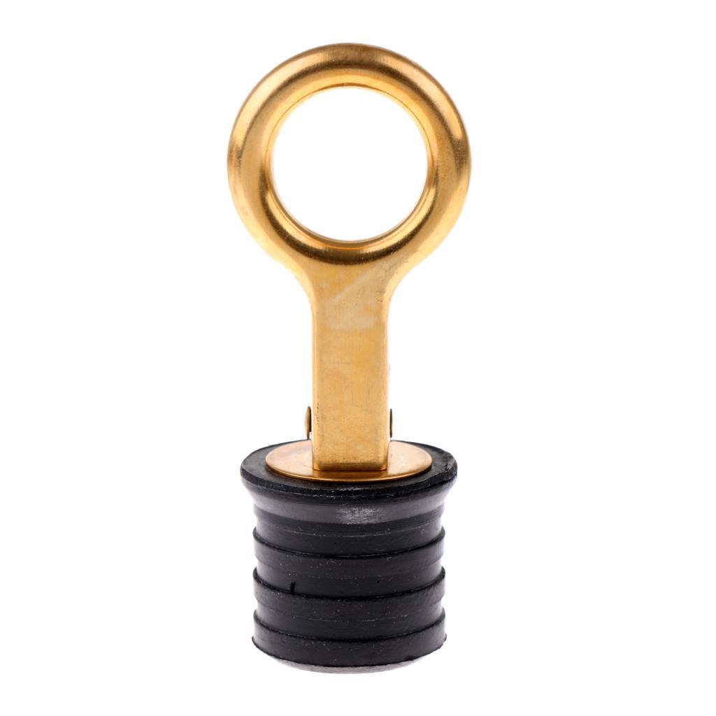 30mm Outer Diameter Rubber Brass Snap Flip Style Boat Hull Livewell Drain Plug