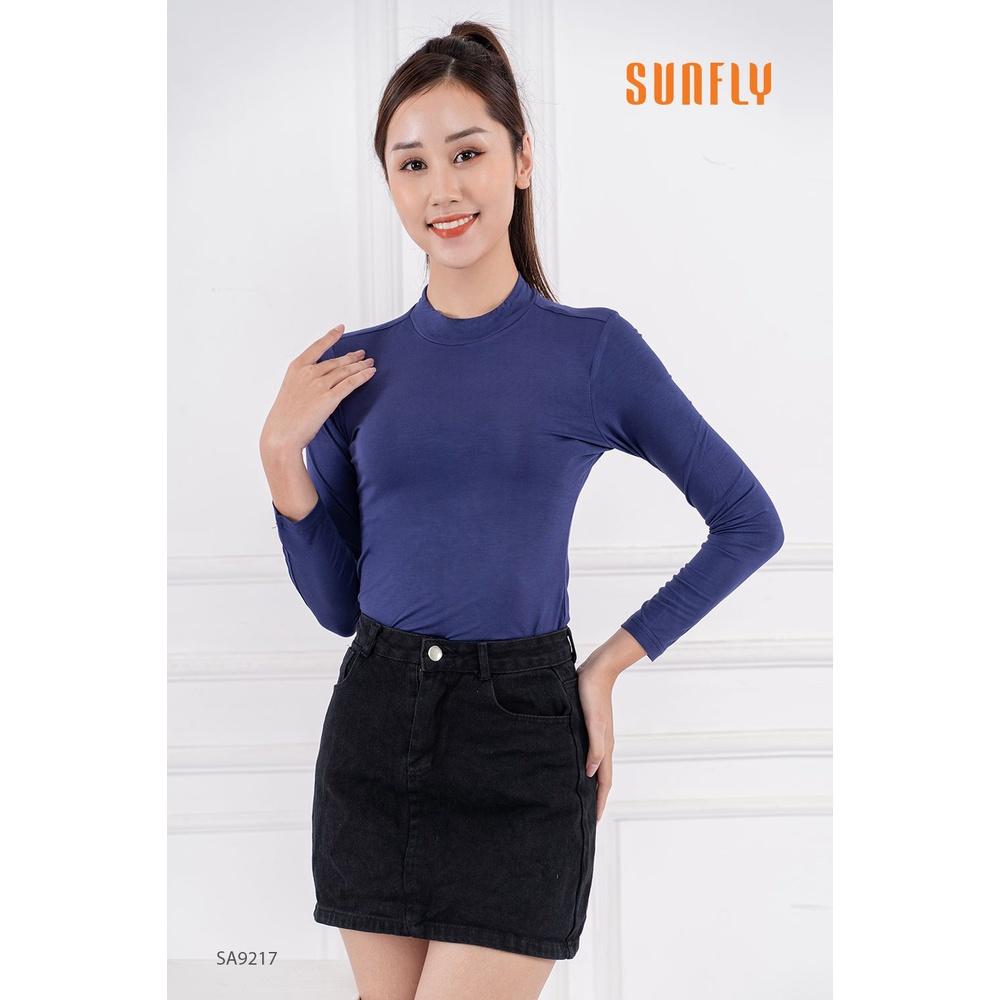 SA9217 Áo giữ nhiệt nữ cổ tròn chất cotton SUNFLY