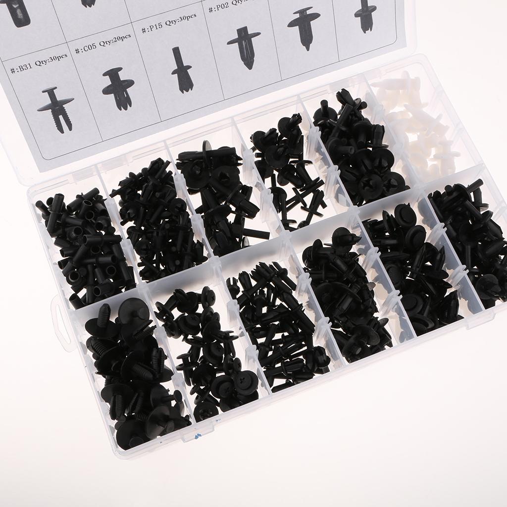 350x Universal Auto Fastener Bumper Retainer Clip Body Push Rivet Retainer