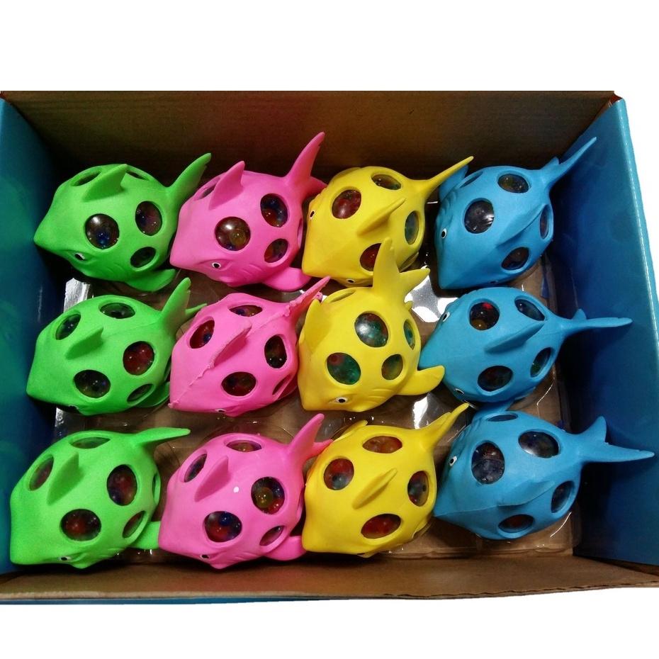 Cá mập squishy bóp ra hạt nở đồ chơi giải trí xả stress đàn hồi mềm mịn