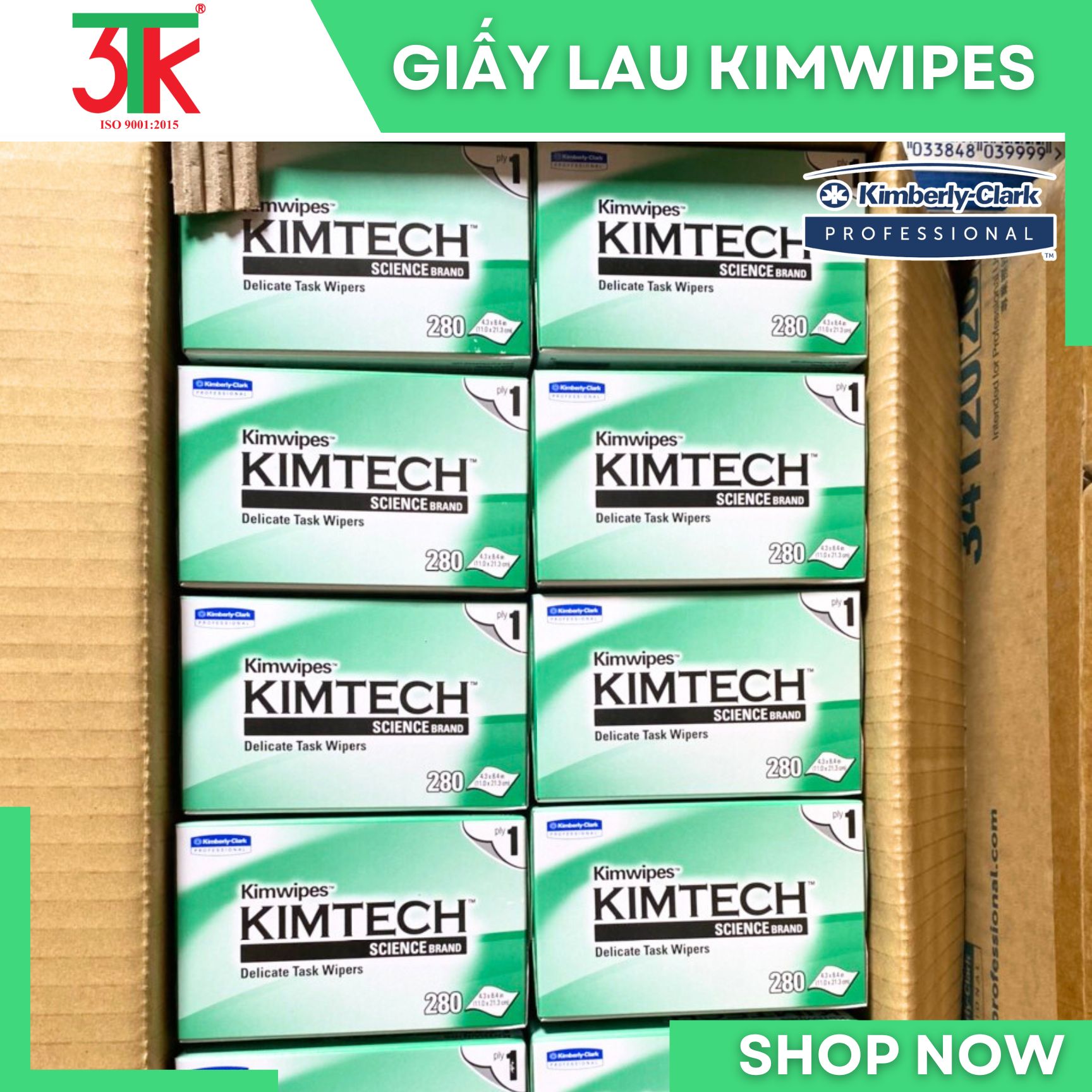 Giấy lau phòng sạch 1 lớp KIMTECH Kimwipes Science Delicate Task Mã 34120A
