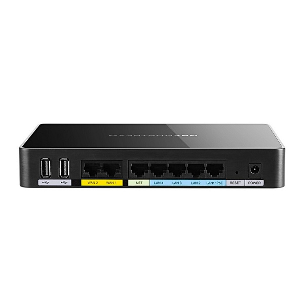 Modem Router cân bằng tải Grandstream GWN7000 tích hợp Controller Chịu tải 200 User và quản lý 300 thiết bị