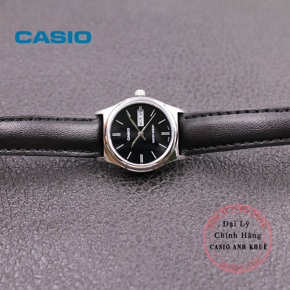 Đồng Hồ Nữ Casio LTP-V006L-1B2UDF Dây Da