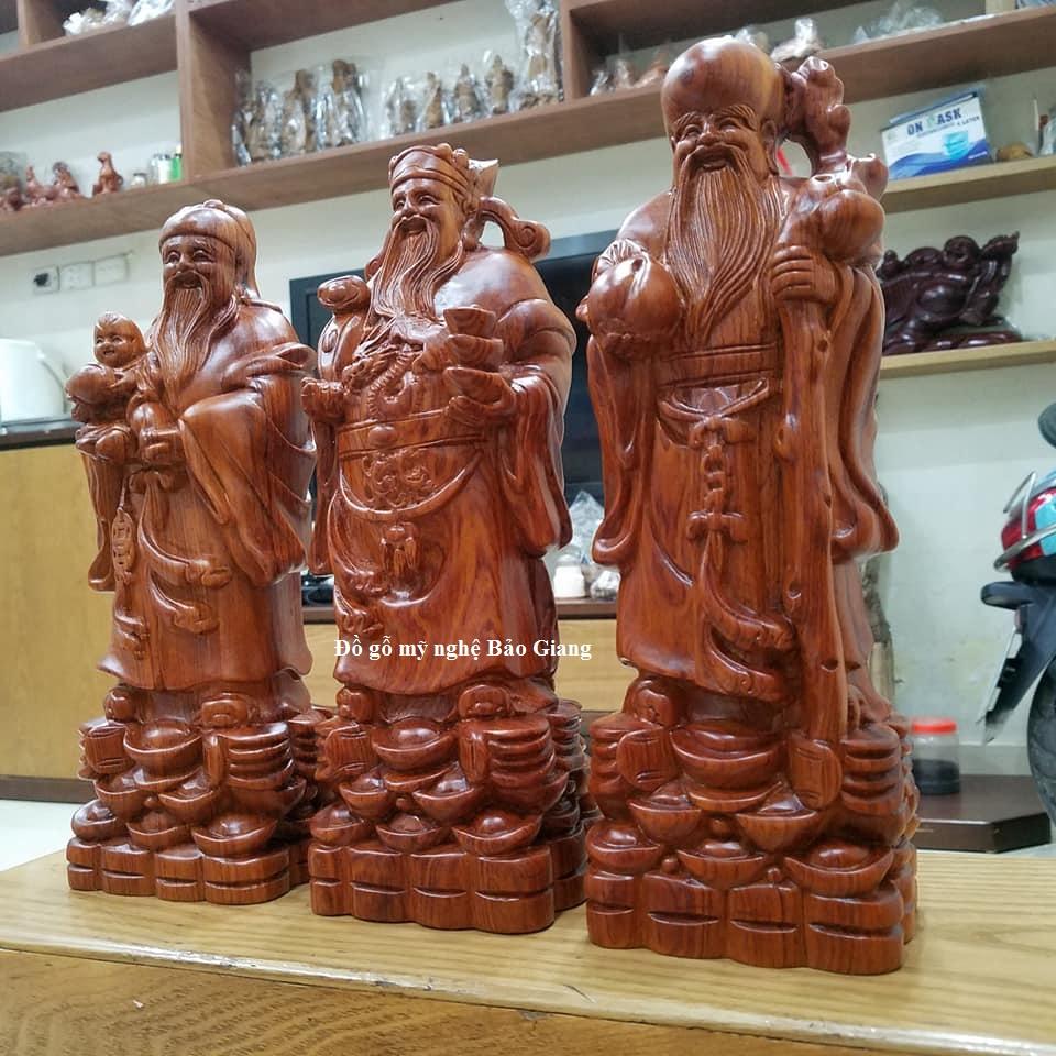 Bộ tượng tam đa gỗ hương
