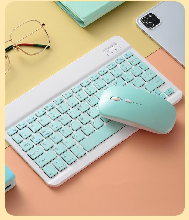 Bàn Phím Điện Thoại Mini Bluetooth Bàn Phím Và Chuột Cho Android Máy Tính Bảng Iphone Bàn Phím Không Dây Cho IPad IOS Điện Thoại Dễ Thương, Bàn Phím