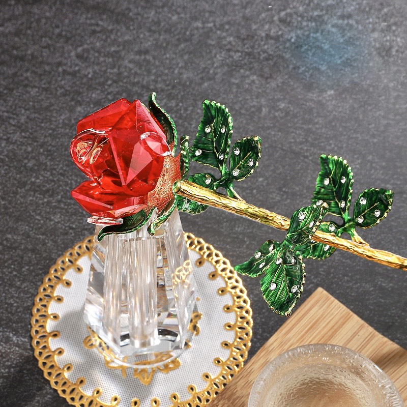 HOA HỒNG PHA LÊ KÈM BÌNH VÀ HỘP QUÀ TẶNG SANG TRỌNG