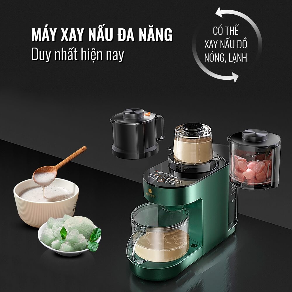 Máy xay nấu đa năng 6 trong 1 Elmich BLE-3901, Hàng chính hãng, 6 chương trình nấu, Gia nhiệt 3D bằng hơi nước - JoyMall