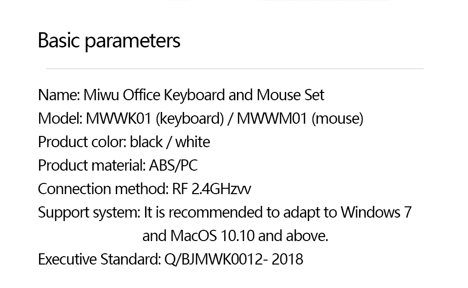 Bộ bàn phím & chuột không dây Xiaomi Ecological Chain MIIIW 104 Phím 2.4GHz  Bàn phím USB Chuột thiết kế chống trượt  cho văn phòng