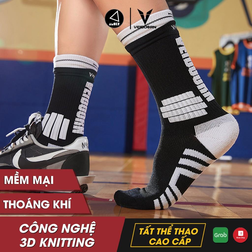 Tất Thể Thao Thoáng Khí Veidoorn, Đệm Chuyên Dụng Chơi Bóng Đá, Bóng Chuyển, Bóng Rổ VT005