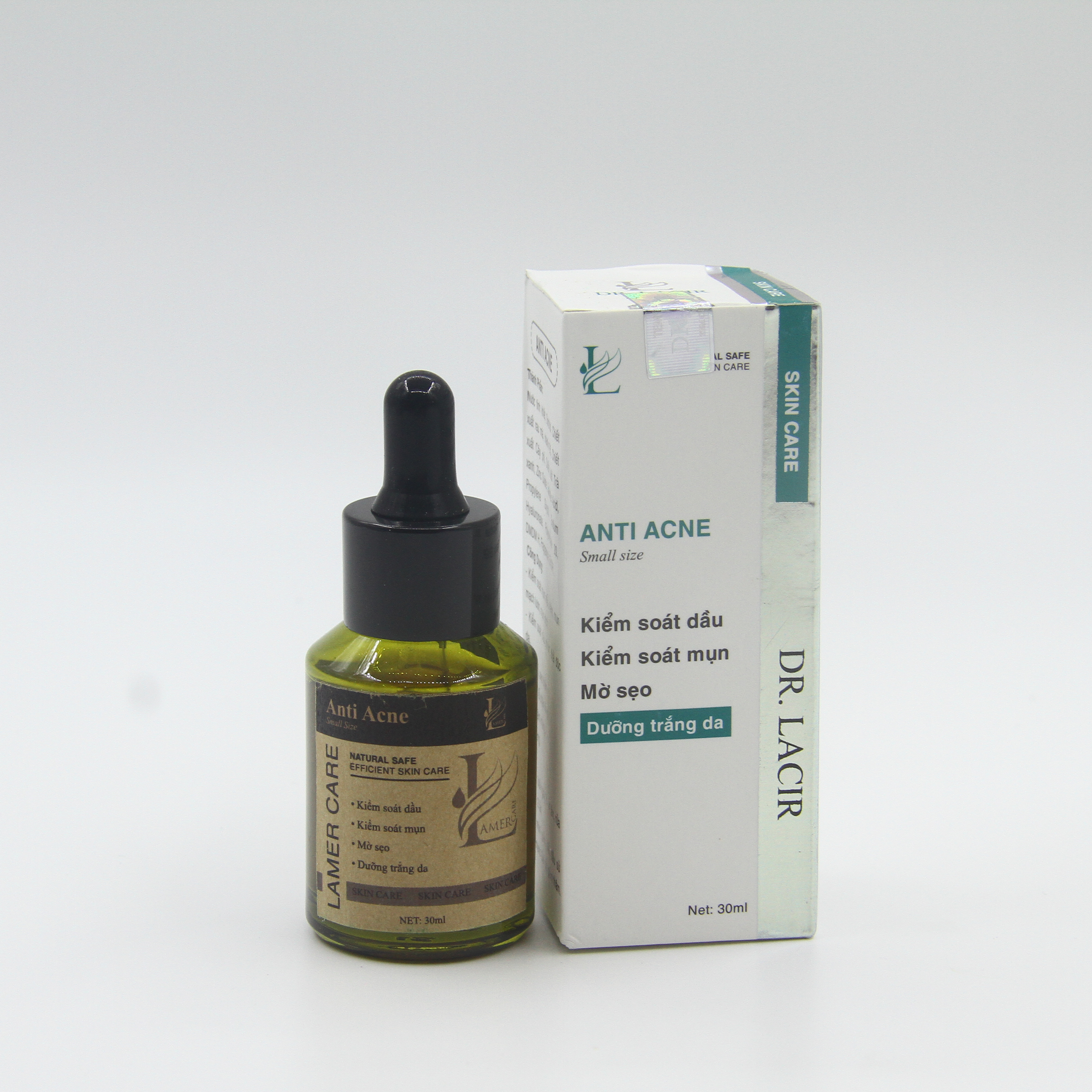 Hỗ trợ trị mụn hiệu quả 99% tình trạng mụn trên da- serum hỗ trợ  trị mụn anti acne Dr. Lacir- Cam kết