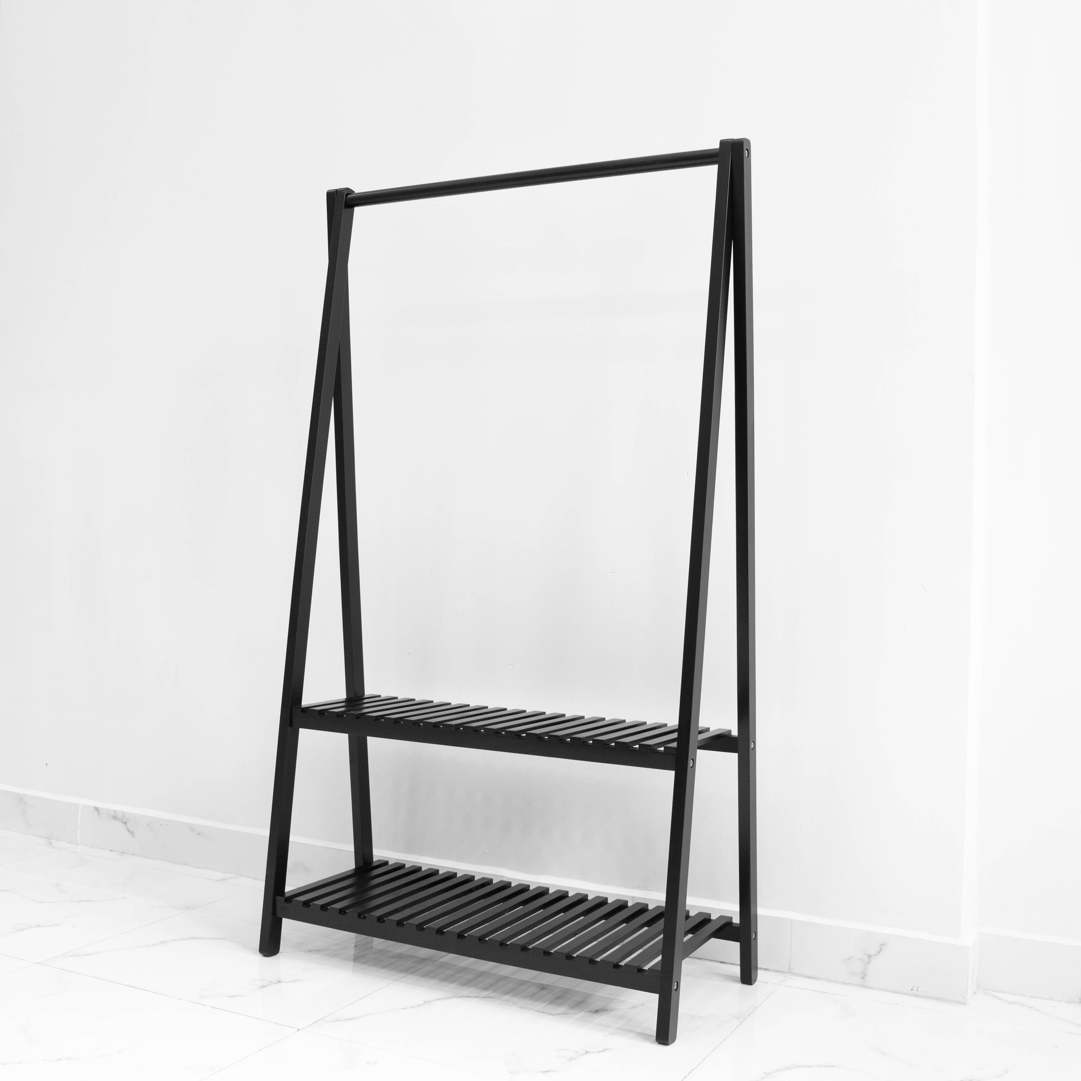 GIÁ TREO QUẦN ÁO CHỮ A 2 TẦNG MÀU ĐEN - A HANGER 2 FLOOR BLACK