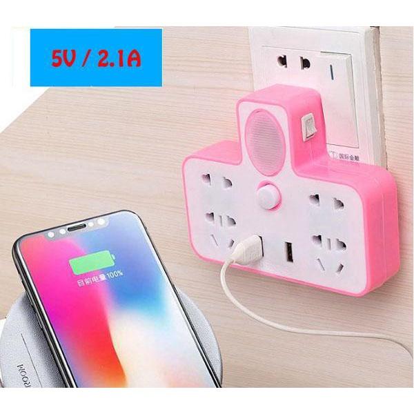 Ổ Điện Đa Năng Có Cổng USB Sạc Điện Thoại Kiêm Đèn Ngủ siêu tiện dụng bảo hành 6 tháng