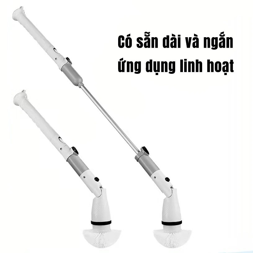 Máy chà nhà vệ sinh Jesopb K129 phiên bản 5 in 1, chổi cọ bồn cầu đa năngm lau chùi bề mặt không dây, Pin 4000mAh, Tốc Độ Cao 320 Vòng/Phút, hàng chính hãng