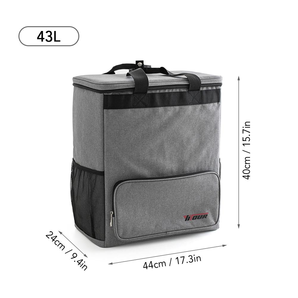 Ba lô giữ lạnh được làm bằng vải oxford chống mài mòn, đệm mút dày và màng PEVA chống thấm nước