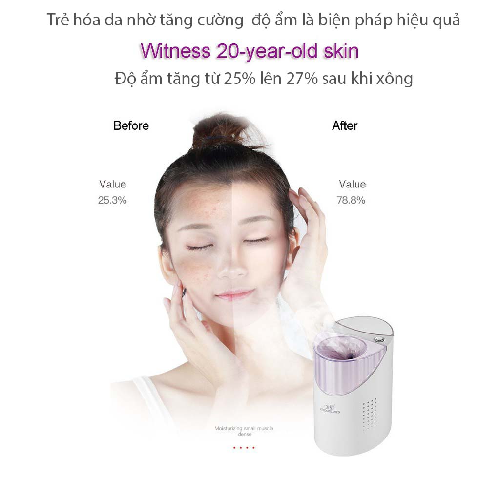 Máy xông hơi mặt tinh dầu thảo dược KD237 ( đi kèm 1 máy hút mụn )