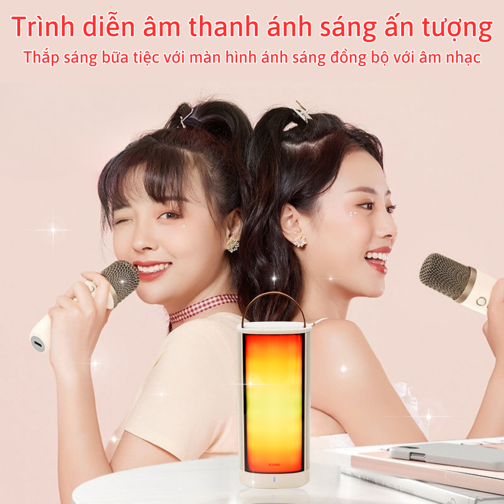 Bộ Loa Mic Karaoke Bluetooth iCore - Hàng chính hãng