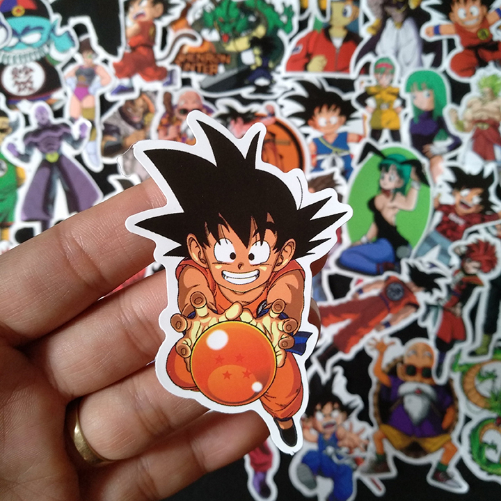 Bộ Sticker dán cao cấp chủ đề DRAGON BALL - SONGOKU - Dùng dán Xe, dán mũ bảo hiểm, dán Laptop