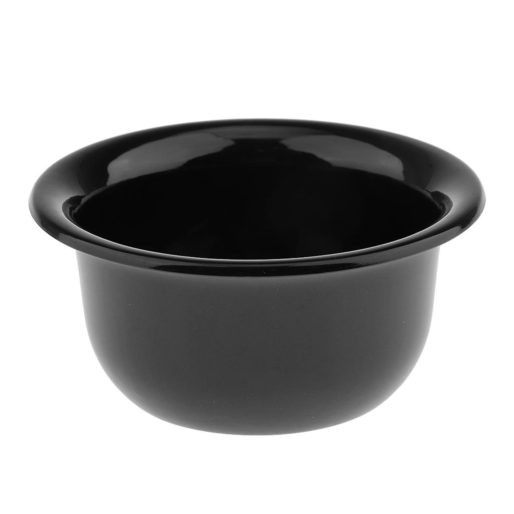 Men's Plastic Shaving Brush Mug Bowl Salon Barber Beard Shave Soap Cream Cup Black