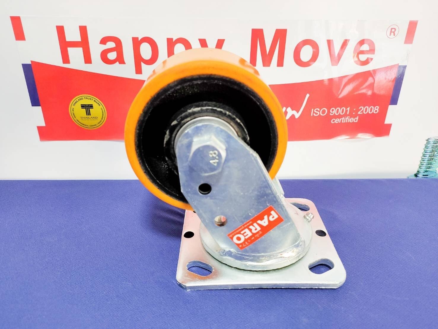 Bánh xe tải nặng PU càng xoay 360 độ 100-125-150-200mm - Happy Move Thái Lan