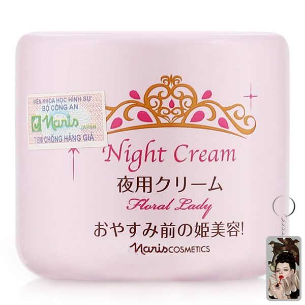 Kem đêm Naris Floral Lady Night Cream Nhật bản 49g + Móc khóa