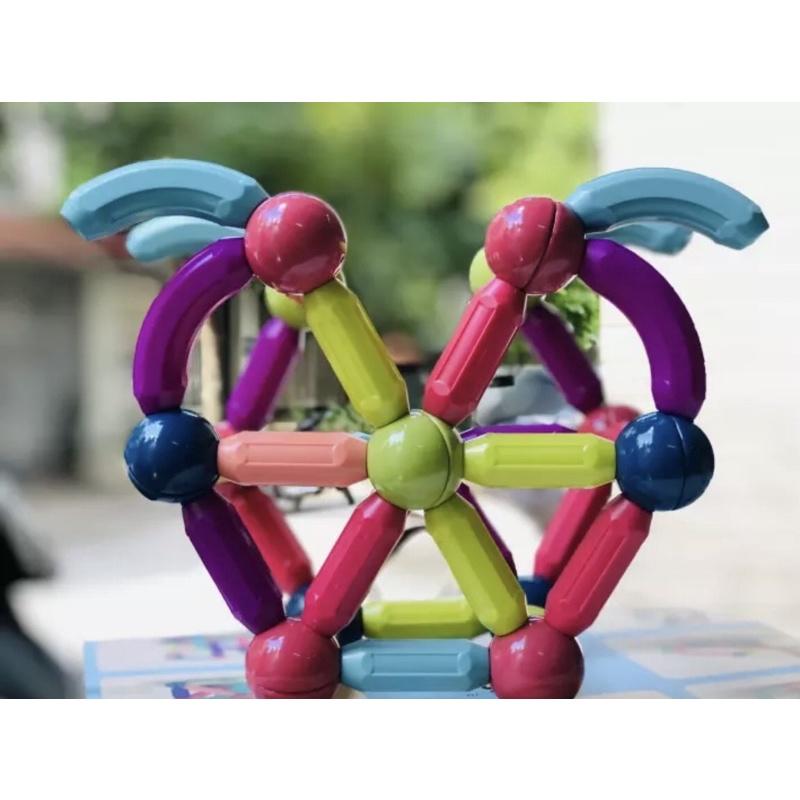 Bộ Xếp Hình Nam Châm 64 chi tiết cho bé