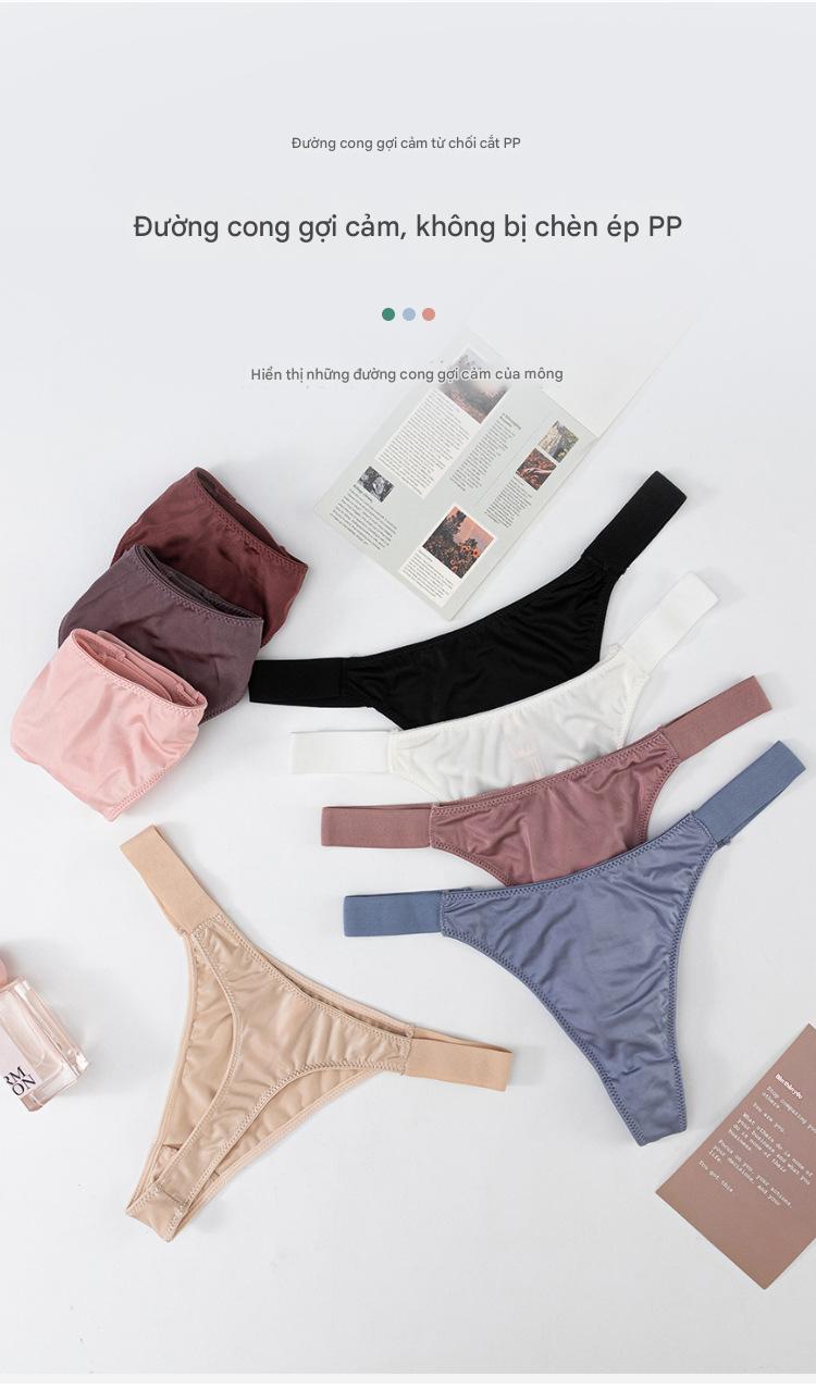 Combo 5 quần lót liền mạch lụa băng gợi cảm mới cho nữ cạp thấp thể thao yoga vô hình cho nữ Q8255