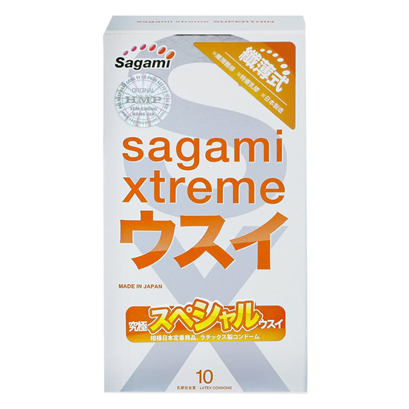 Bộ Bao Cao Su Siêu Mỏng Co Dãn Sagami Xtreme Super Thin  Và Bao Cao Su Siêu Mỏng Co Dãn Sagami Xtreme Feel Up