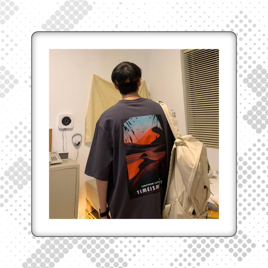 Áo thun unisex MonsterX TIME phông tay lỡ nam nữ form rộng Oversize 3 màu