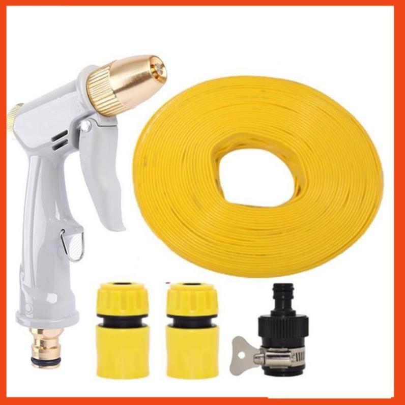 Bộ dây vòi xịt nước rửa xe, tưới cây tăng áp 3 lần, loại 7-10m  206846