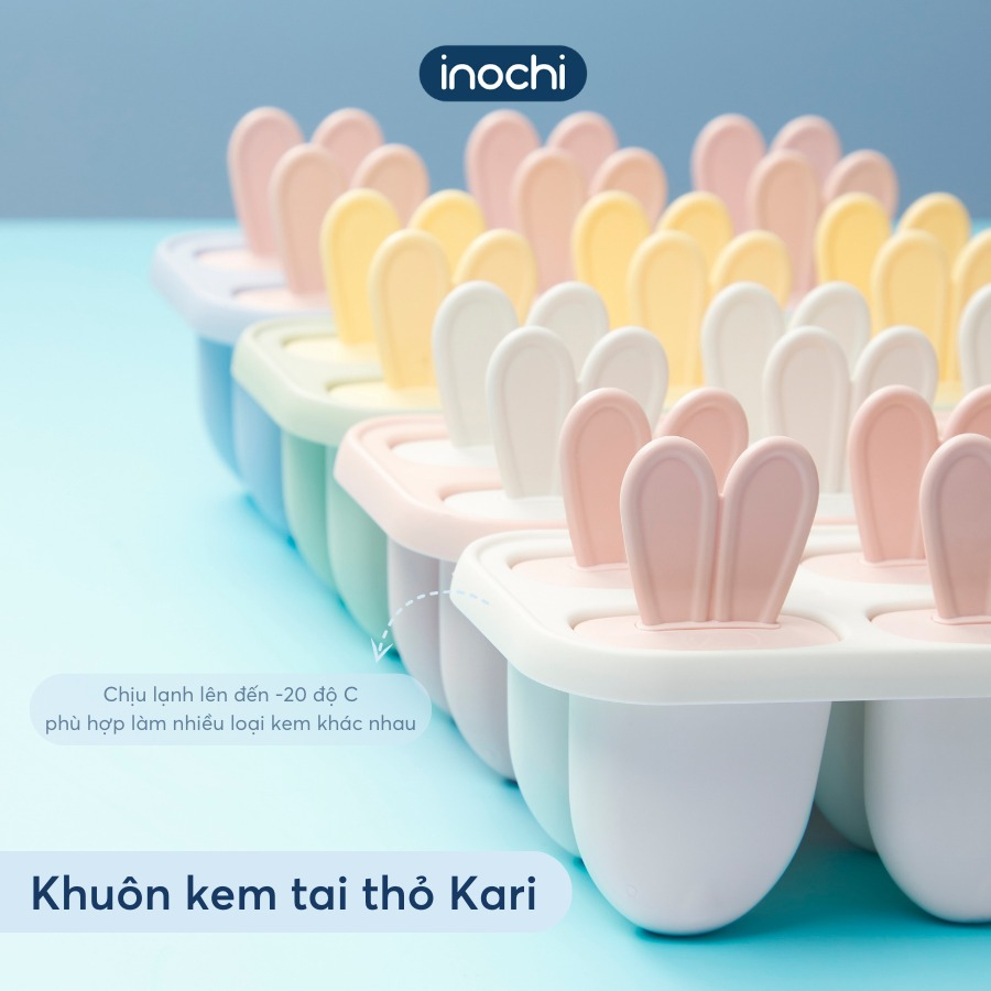 Khuôn làm kem tai thỏ Kari - Nhỏ gọn, tiện dụng và rất an toàn cho sức khỏe - Chính hãng Inochi