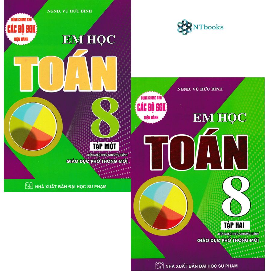 Combo 2 Cuốn Sách Em Học Toán Lớp 8 Tập 1 + Tập 2